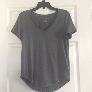 Gray V-neck